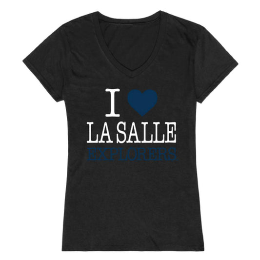I Love La Salle University Explorers Womens T-Shirt-Campus-Wardrobe