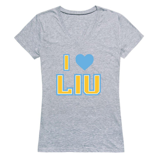 I Love LIU Long Island University Post Pioneers Womens T-Shirt-Campus-Wardrobe