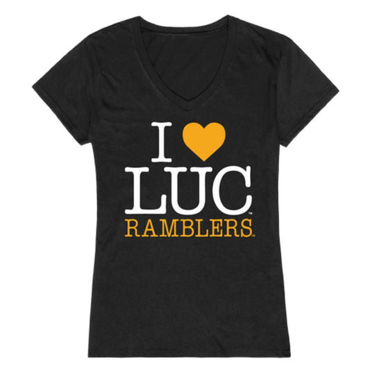I Love LUC Loyola University Chicago Ramblers Womens T-Shirt-Campus-Wardrobe