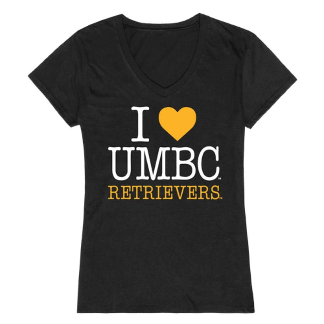 I Love UMBC University of Maryland Baltimore Retrievers Womens T-Shirt-Campus-Wardrobe