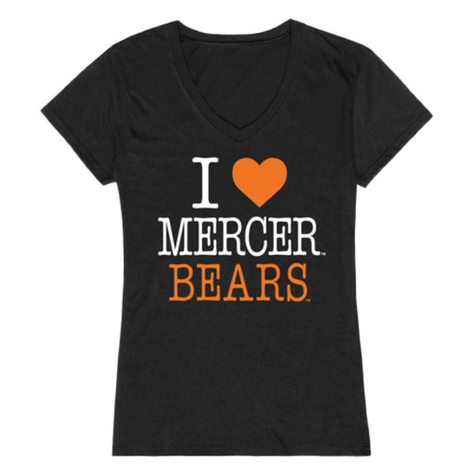 I Love Mercer University Bears Womens T-Shirt-Campus-Wardrobe