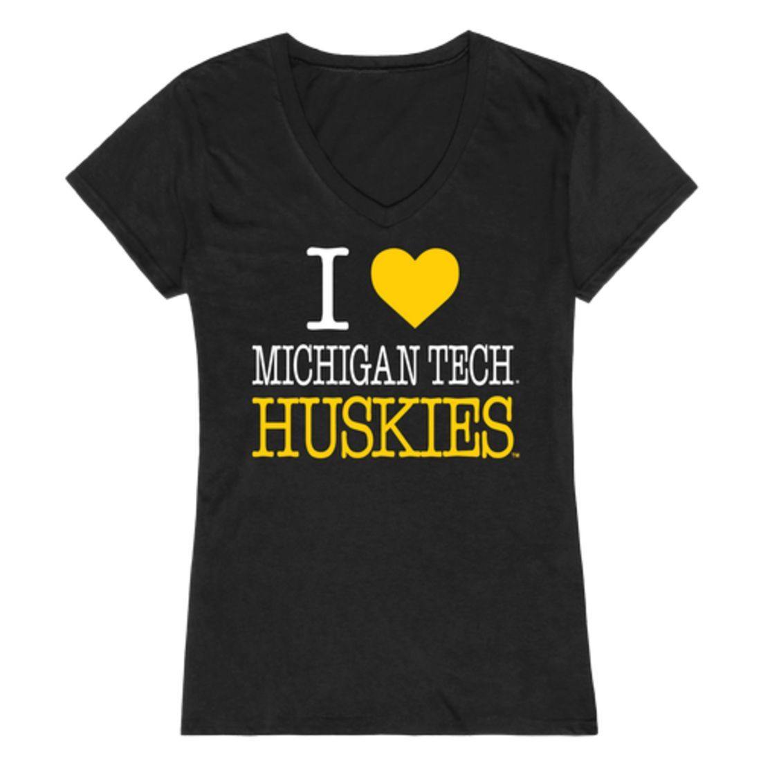 I Love Michigan Technological University Huskies Womens T-Shirt-Campus-Wardrobe