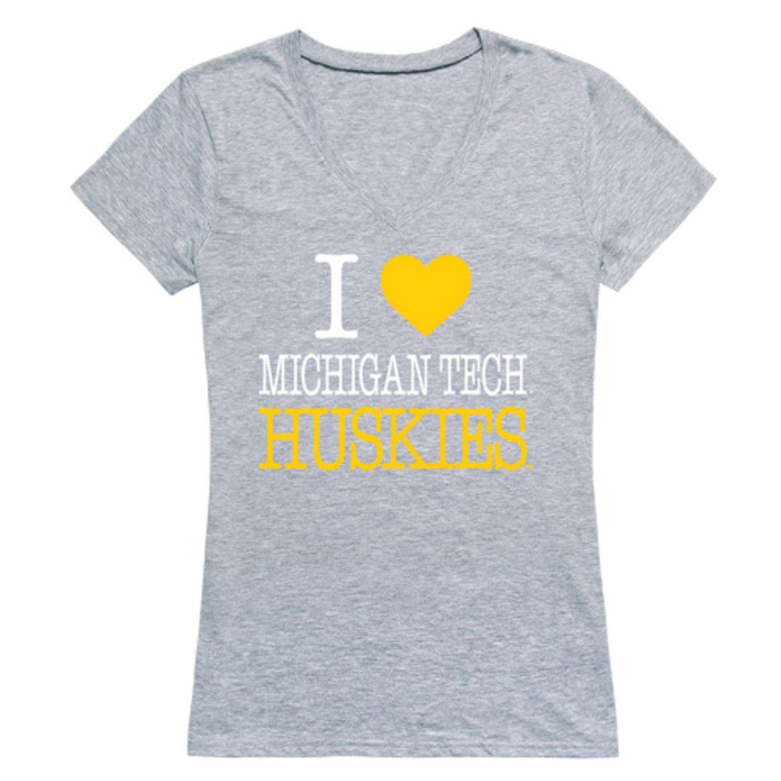 I Love Michigan Technological University Huskies Womens T-Shirt-Campus-Wardrobe