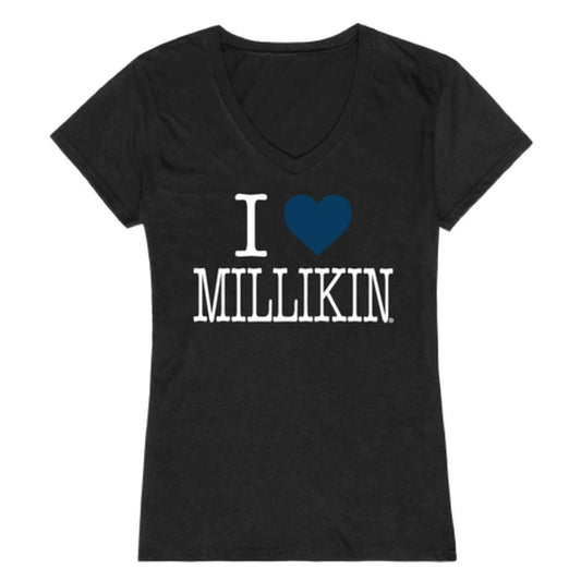 I Love Millikin University Big Blue Womens T-Shirt-Campus-Wardrobe