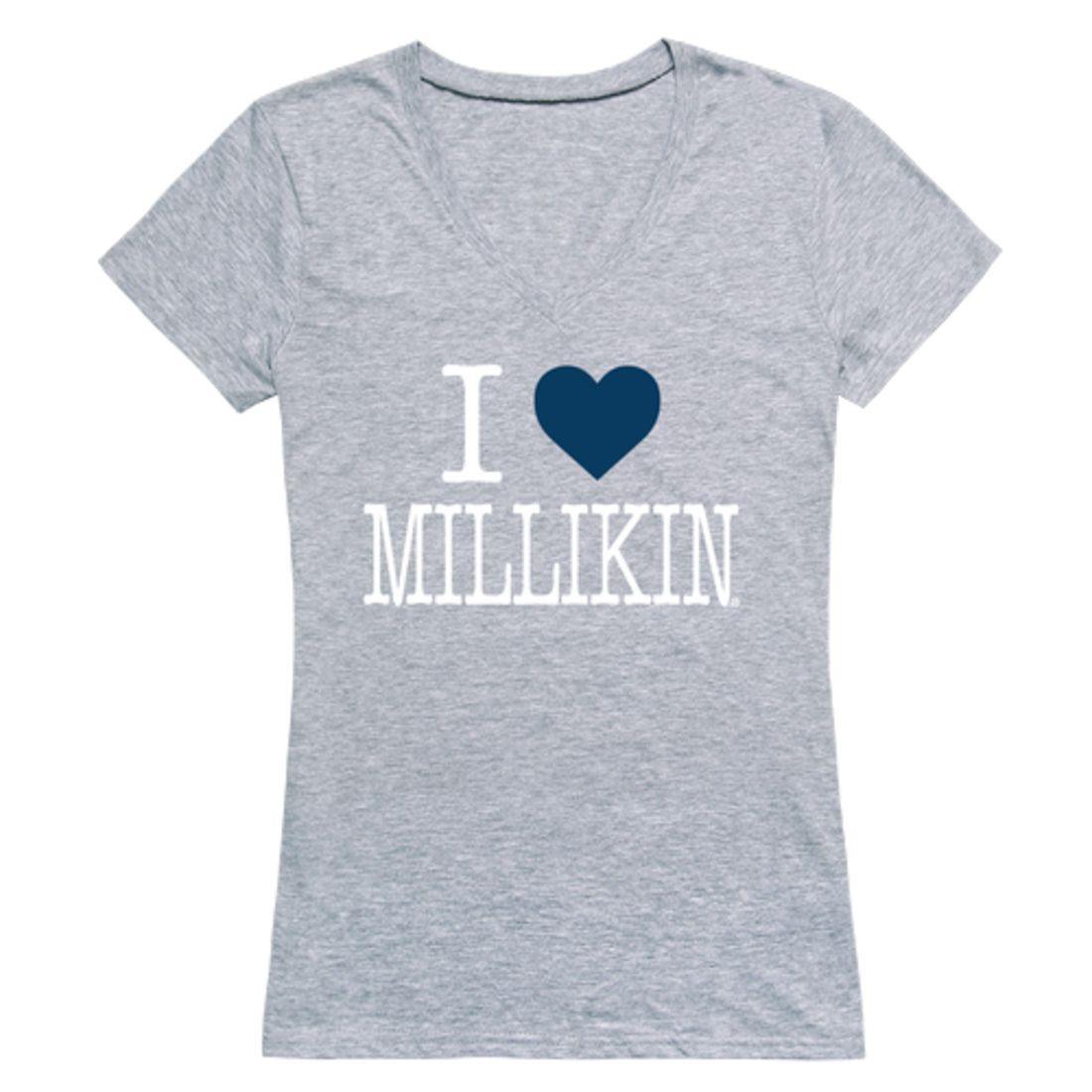 I Love Millikin University Big Blue Womens T-Shirt-Campus-Wardrobe
