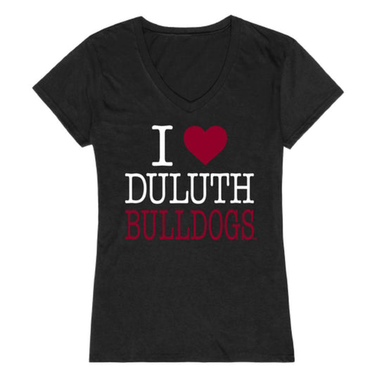 I Love UMD University of Minnesota Duluth Bulldogs Womens T-Shirt-Campus-Wardrobe