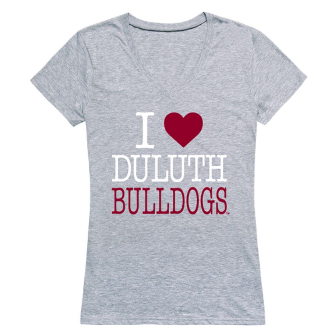 I Love UMD University of Minnesota Duluth Bulldogs Womens T-Shirt-Campus-Wardrobe