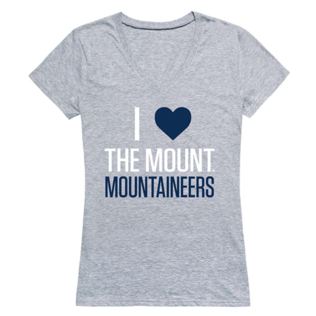I Love Mount St Mary's University Mountaineers Womens T-Shirt-Campus-Wardrobe