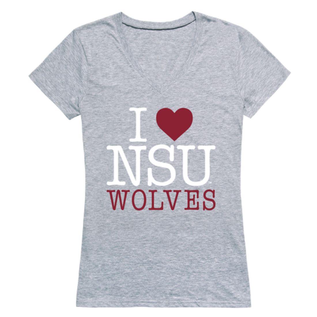 I Love NSU Northern State University Wolves Womens T-Shirt-Campus-Wardrobe