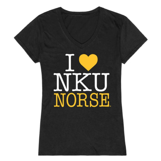 I Love NKU Northern Kentucky University Norse Womens T-Shirt-Campus-Wardrobe