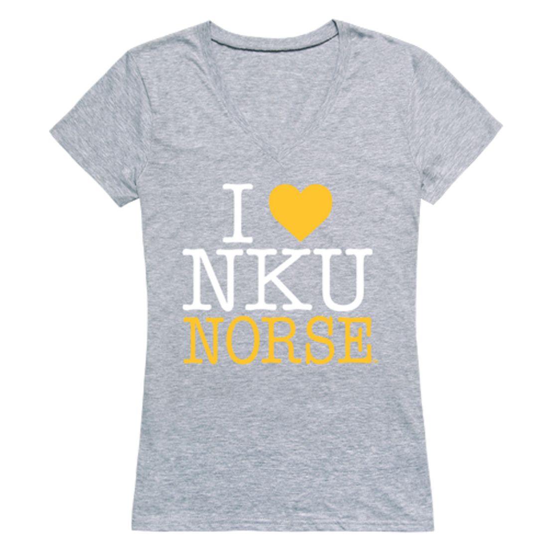 I Love NKU Northern Kentucky University Norse Womens T-Shirt-Campus-Wardrobe