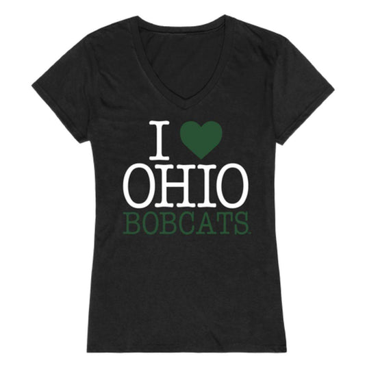 I Love Ohio University Bobcats Womens T-Shirt-Campus-Wardrobe