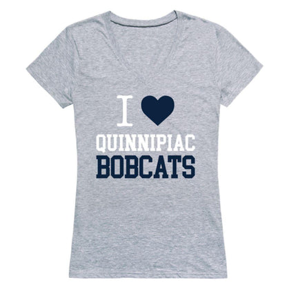 I Love QU Quinnipiac University Bobcats Womens T-Shirt-Campus-Wardrobe