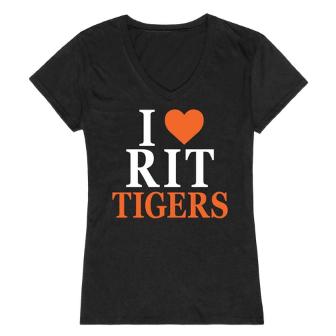 I Love RIT Rochester Institute of Technology Tigers Womens T-Shirt-Campus-Wardrobe