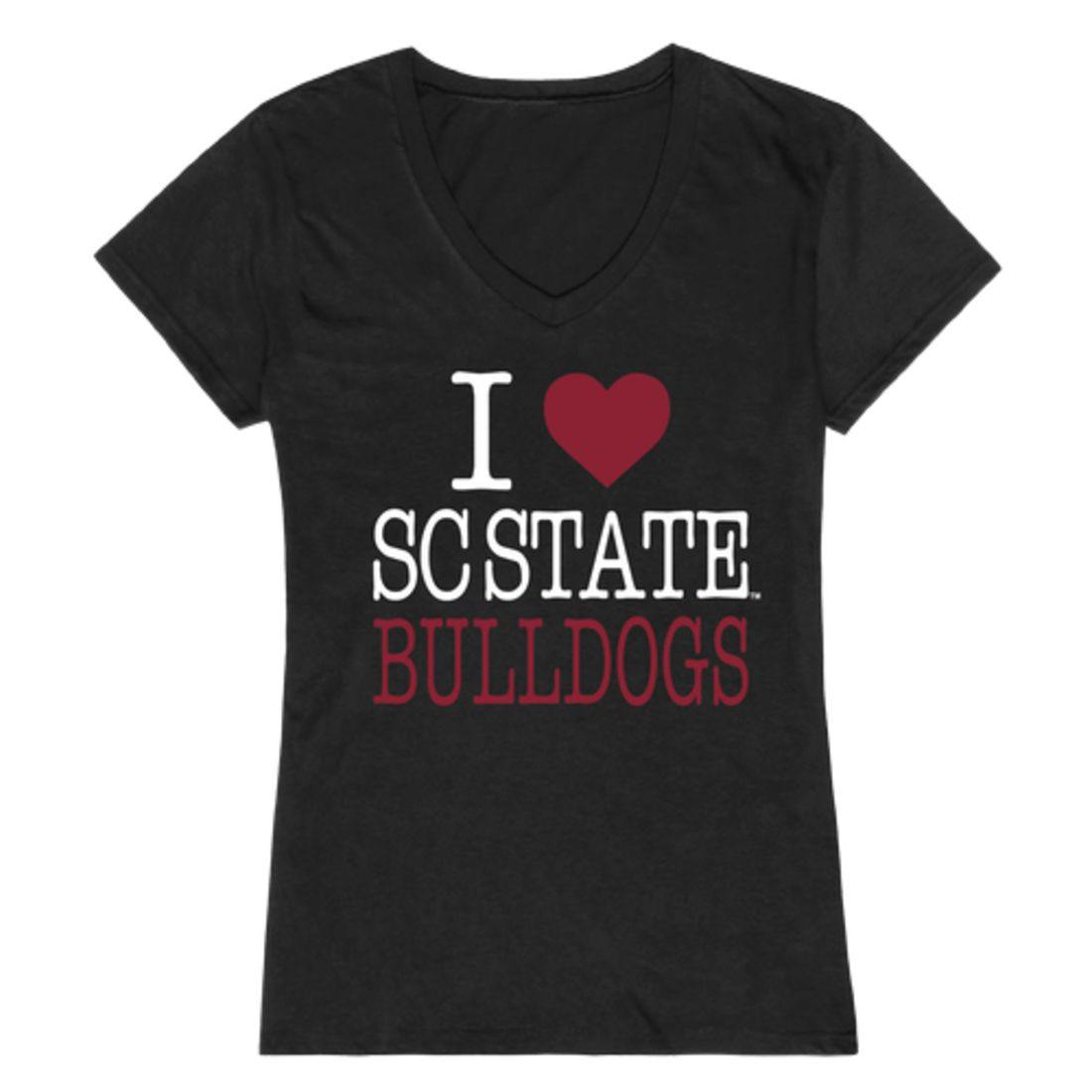 I Love South Carolina State University Bulldogs Womens T-Shirt-Campus-Wardrobe