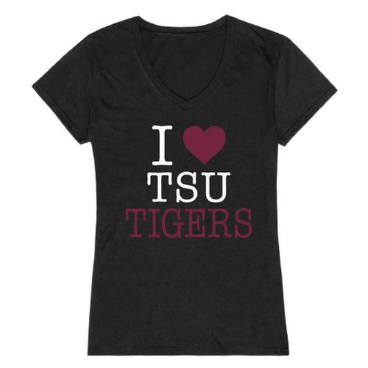 I Love TSU Texas Southern University Tigers Womens T-Shirt-Campus-Wardrobe