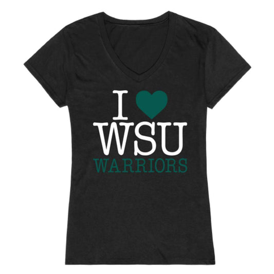 I Love Wayne State University Warriors Womens T-Shirt-Campus-Wardrobe