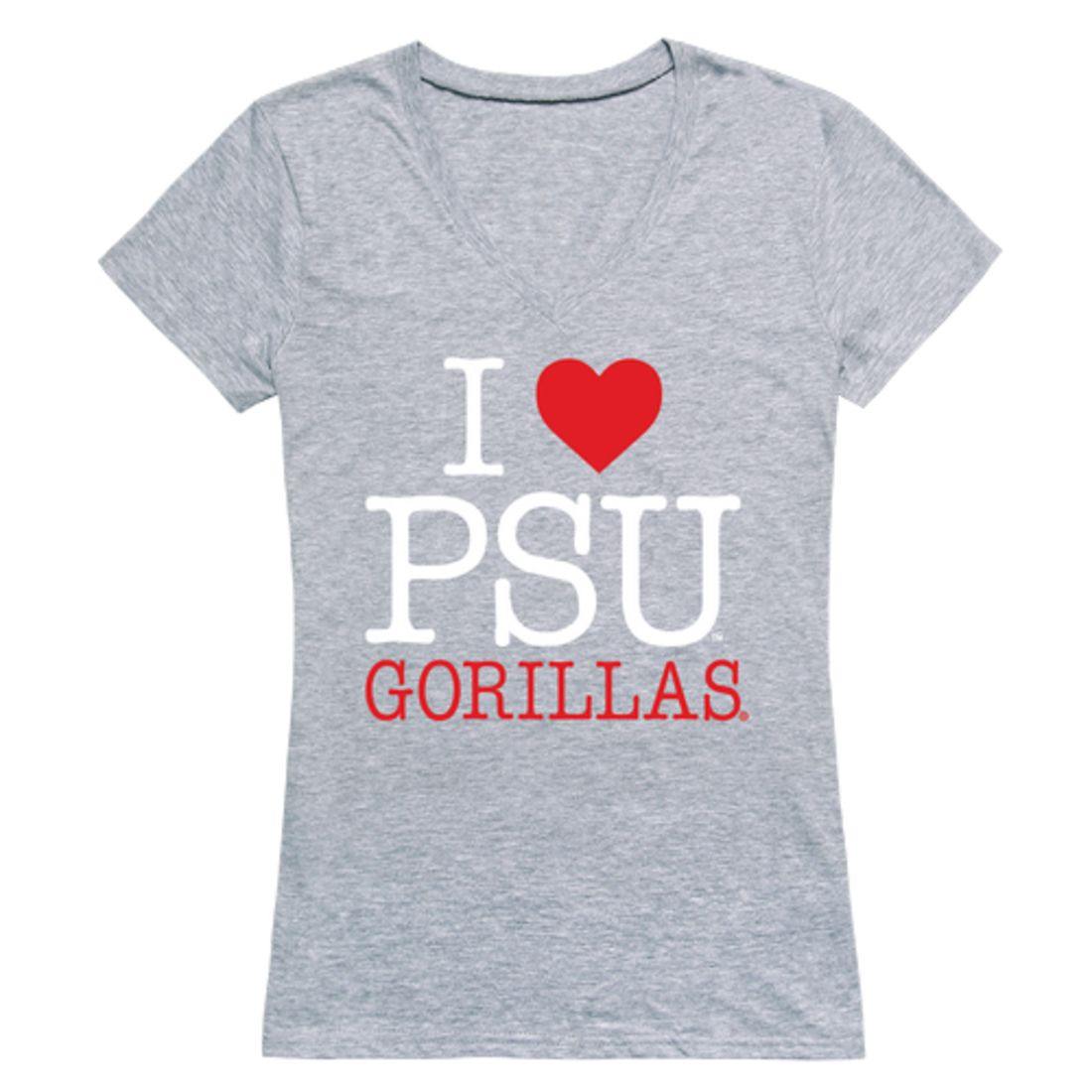 I Love Pittsburg State University Gorillas Womens T-Shirt-Campus-Wardrobe