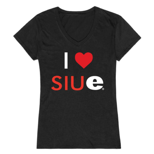 I Love SIUE Southern Illinois University Edwardsville Cougars Womens T-Shirt-Campus-Wardrobe