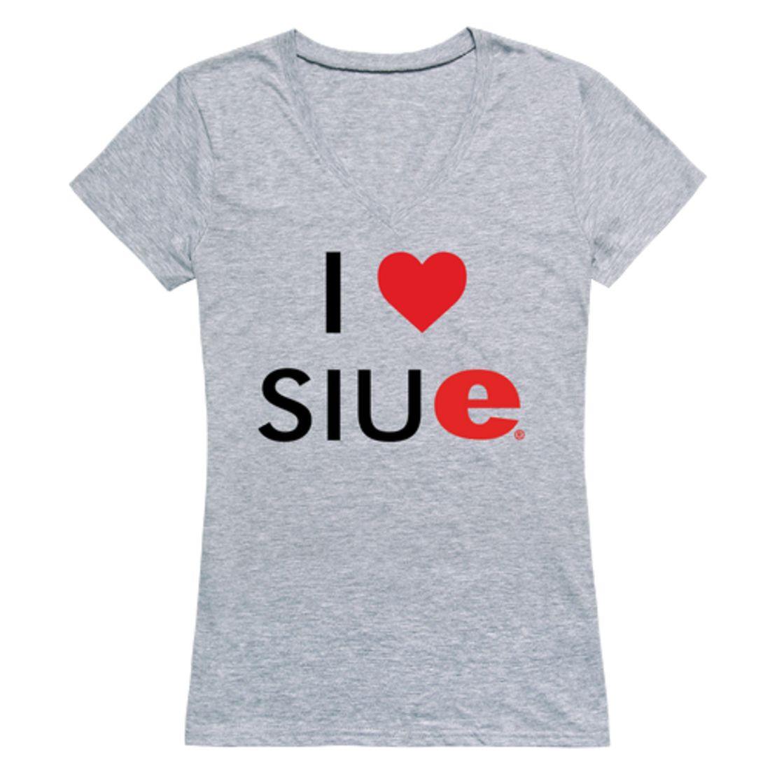 I Love SIUE Southern Illinois University Edwardsville Cougars Womens T-Shirt-Campus-Wardrobe