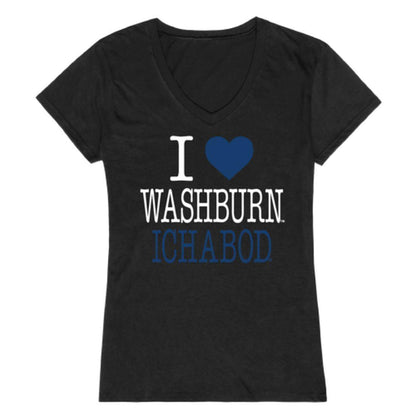 I Love Washburn University Ichabods Womens T-Shirt-Campus-Wardrobe