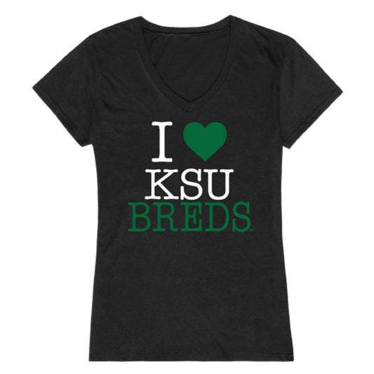 I Love KYSU Kentucky State University Thorobreds Womens T-Shirt-Campus-Wardrobe