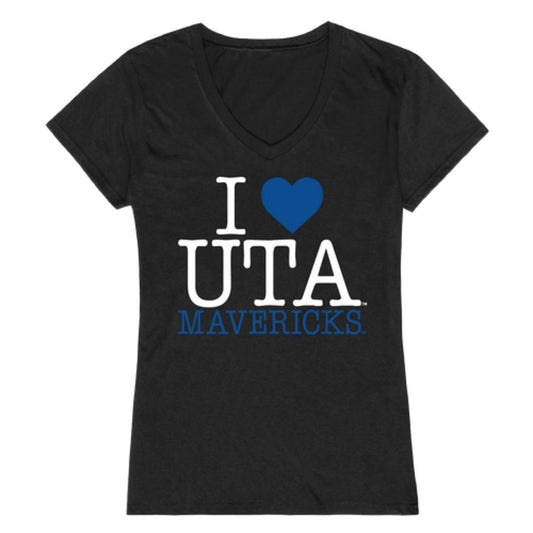 I Love UTA University of Texas at Arlington Mavericks Womens T-Shirt-Campus-Wardrobe