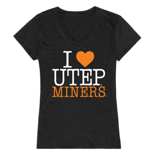 I Love UTEP University of Texas at El Paso Miners Womens T-Shirt-Campus-Wardrobe