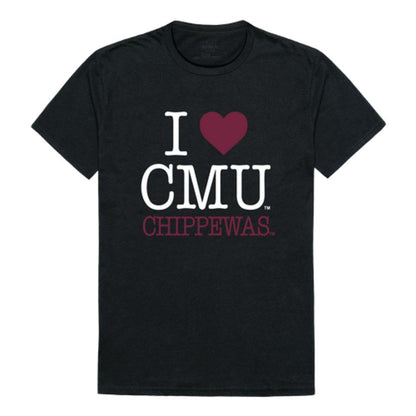 I Love CMU Central Michigan University Chippewas T-Shirt-Campus-Wardrobe