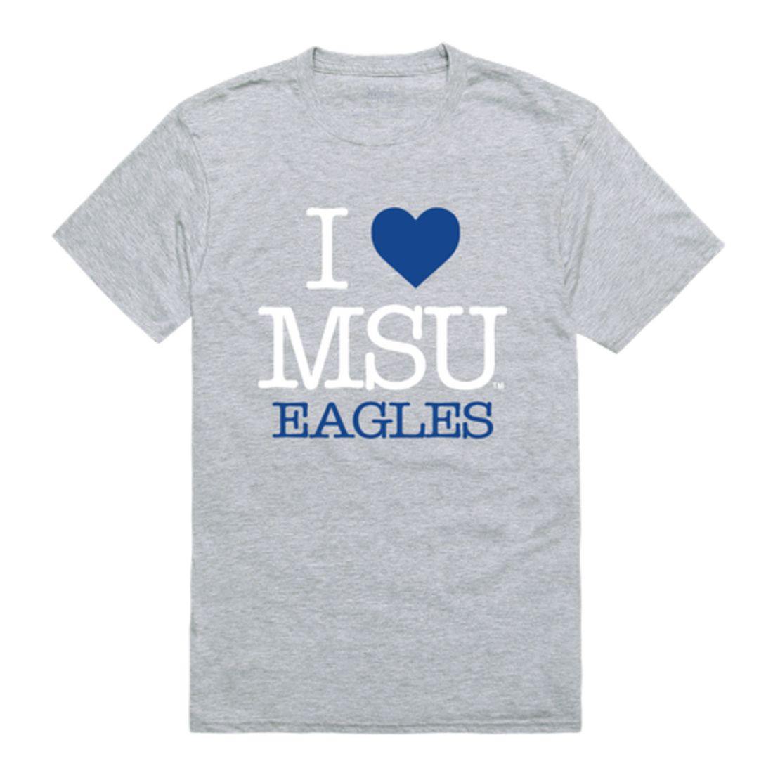 I Love MSU Morehead State University Eagles T-Shirt-Campus-Wardrobe