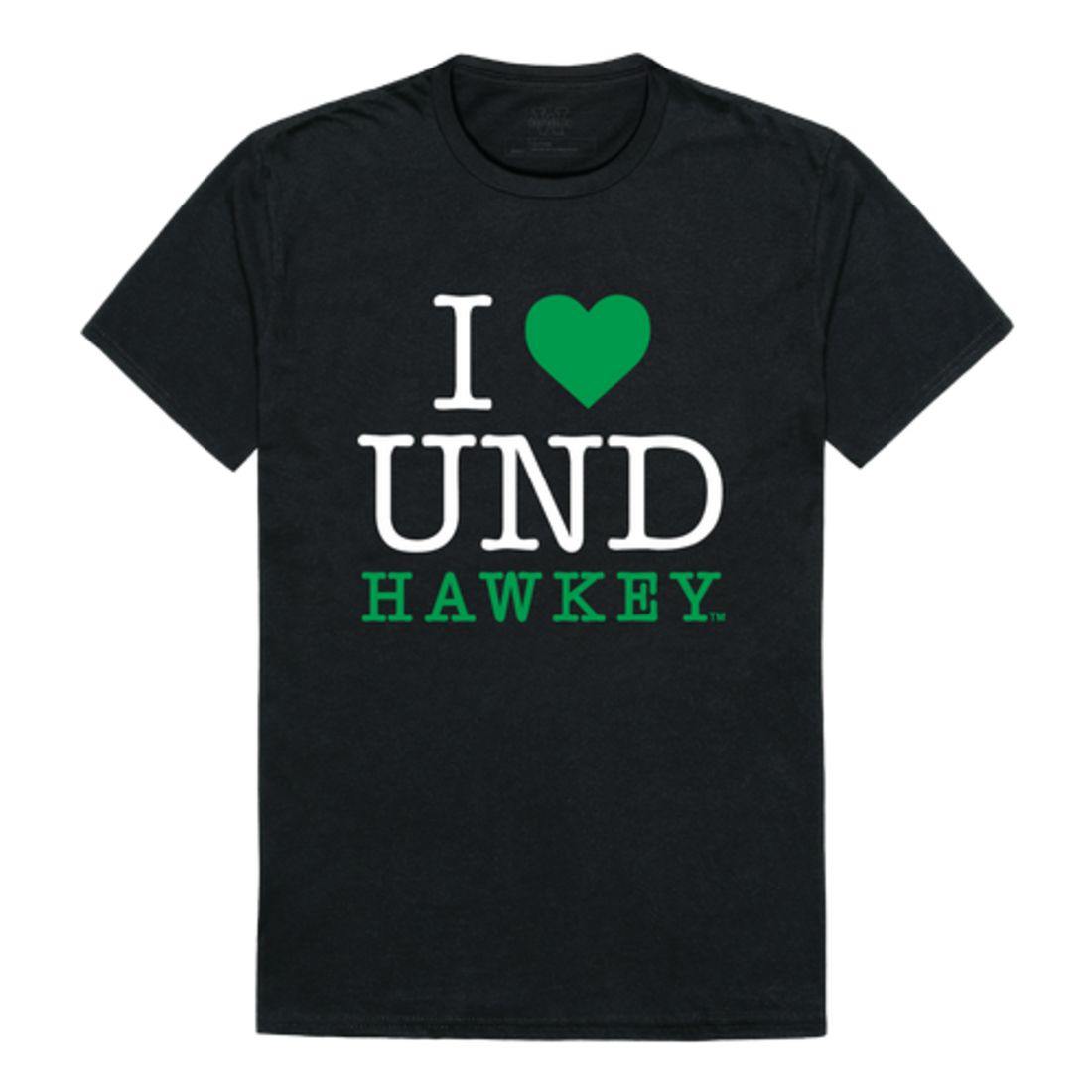 I Love UND University of North Dakota Fighting Hawks T-Shirt-Campus-Wardrobe