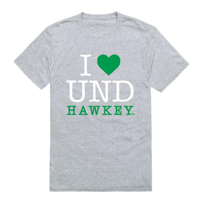 I Love UND University of North Dakota Fighting Hawks T-Shirt-Campus-Wardrobe