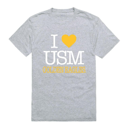 I Love USM University of Southern Mississippi Golden Eagles T-Shirt-Campus-Wardrobe