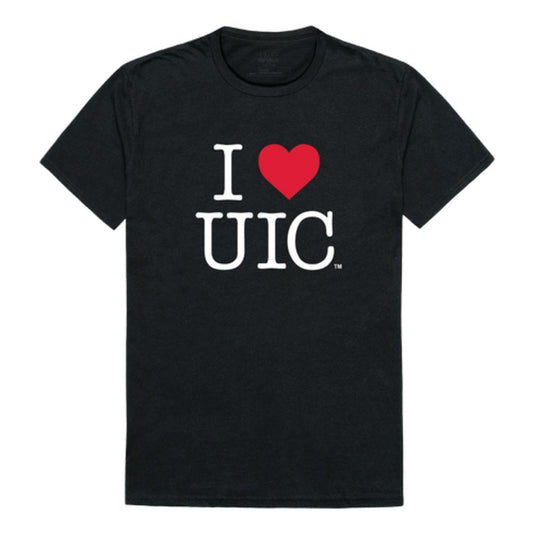 I Love UIC University of Illinois at Chicago Flames T-Shirt-Campus-Wardrobe