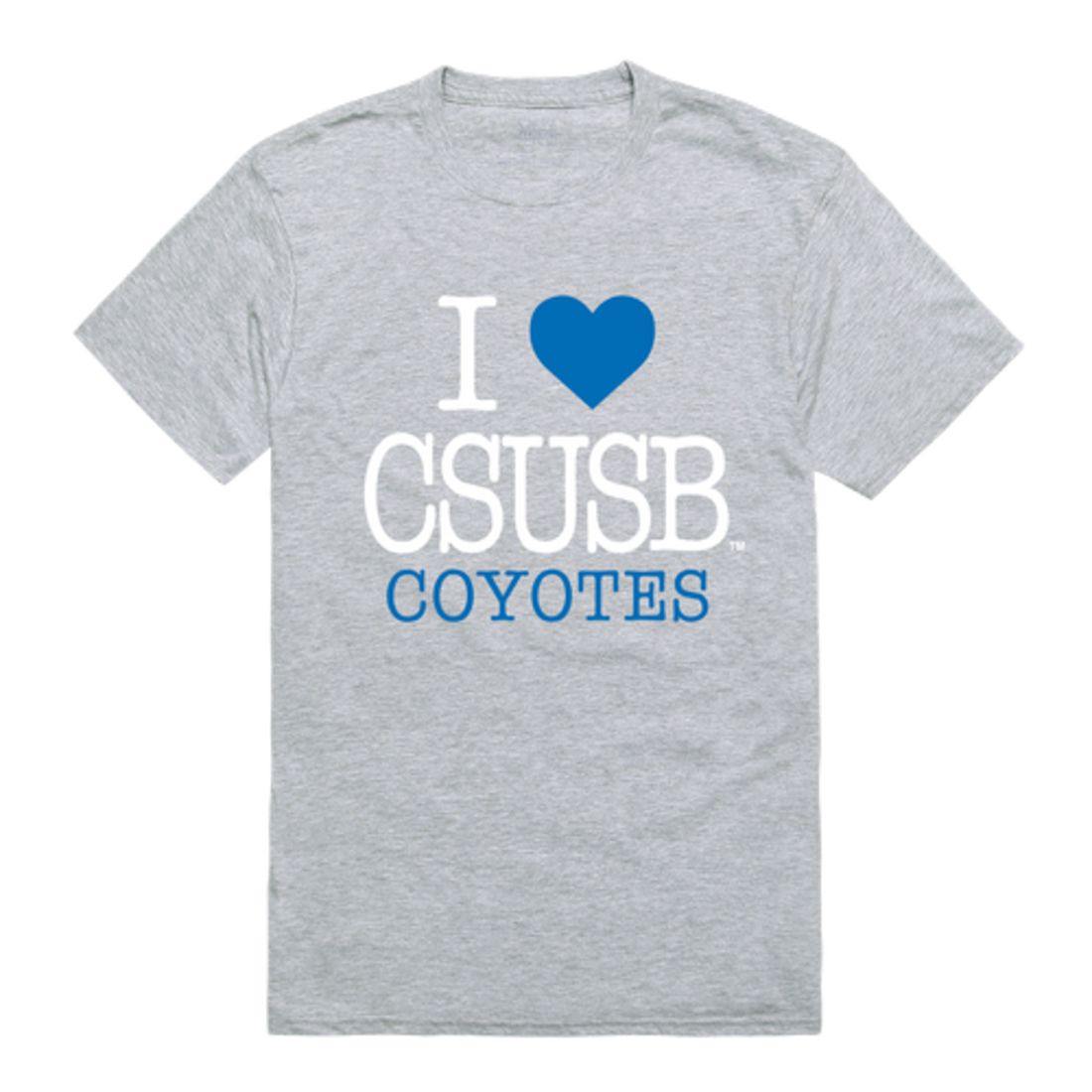 I Love CSUSB California State University San Bernardino Coyotes T-Shirt-Campus-Wardrobe