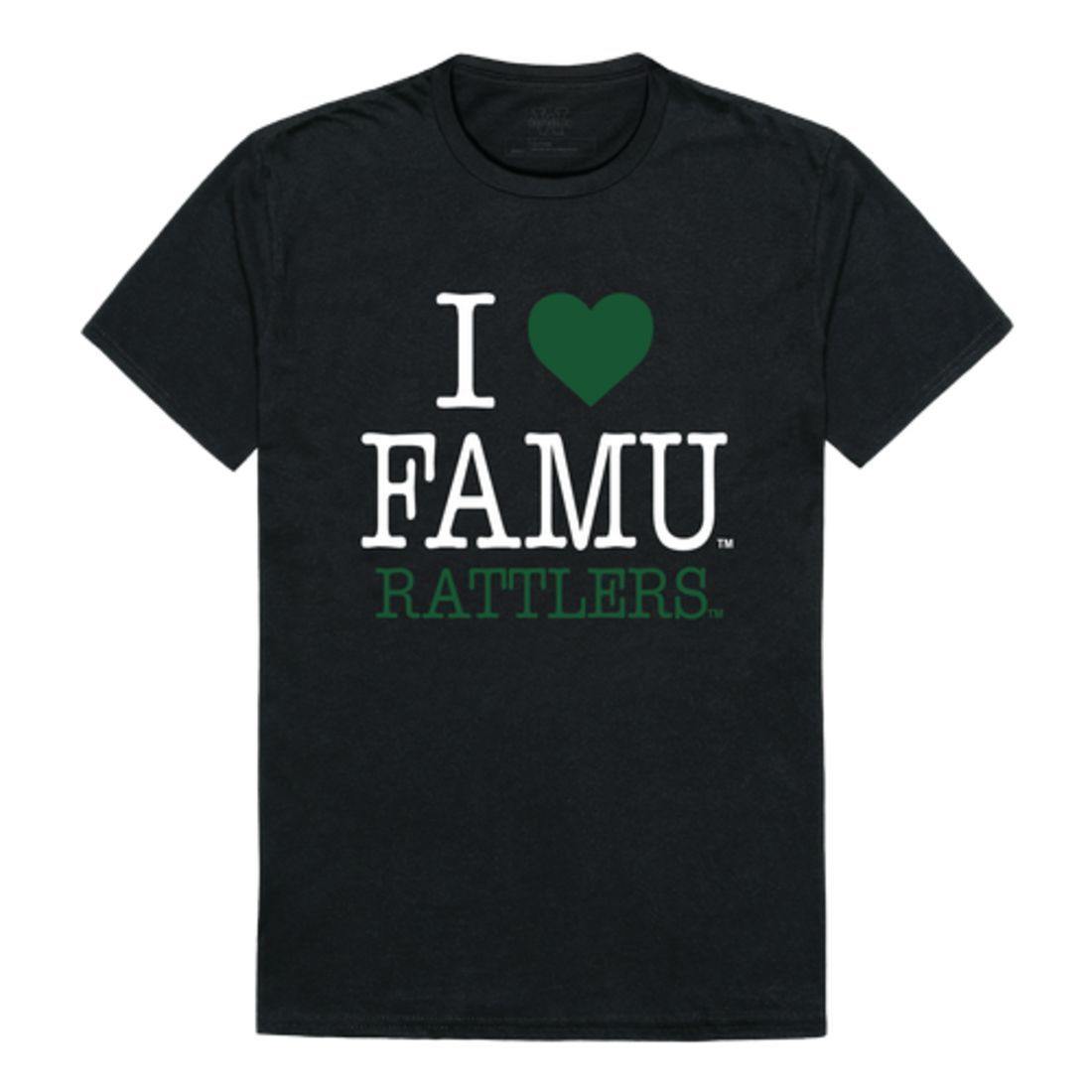 I Love FAMU Florida A&M University Rattlers T-Shirt-Campus-Wardrobe