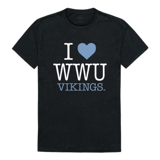 I Love WWU Western Washington University Vikings T-Shirt-Campus-Wardrobe