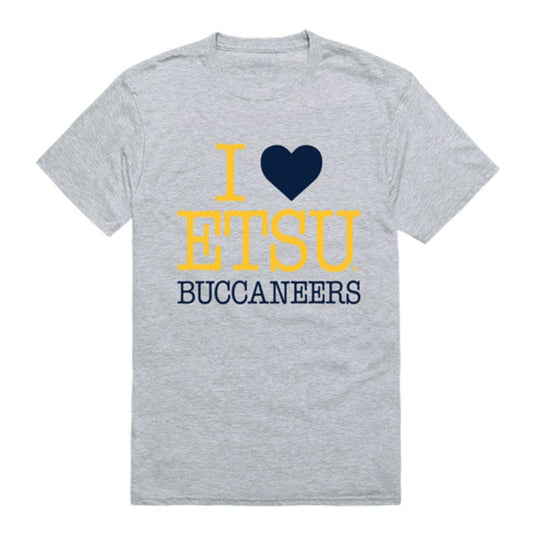 I Love ETSU East Tennessee State University Buccaneers T-Shirt-Campus-Wardrobe