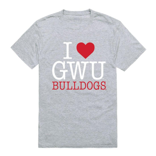 Mouseover Image, I Love GWU Gardner Webb University Runnin' Bulldogs T-Shirt-Campus-Wardrobe