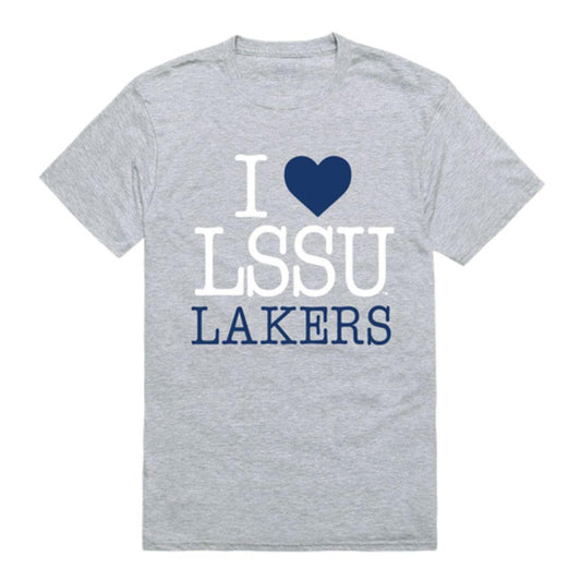 Mouseover Image, I Love LSSU Lake Superior State University Lakers T-Shirt-Campus-Wardrobe
