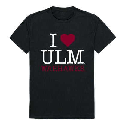 I Love ULM University of Louisiana Monroe Warhawks T-Shirt-Campus-Wardrobe