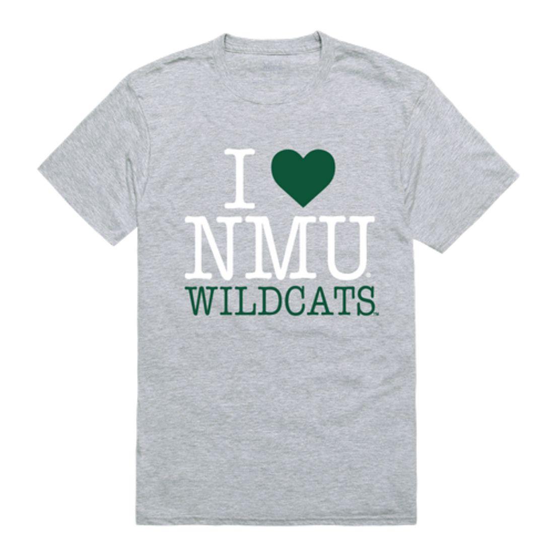 I Love NMU Northern Michigan University Wildcats T-Shirt-Campus-Wardrobe