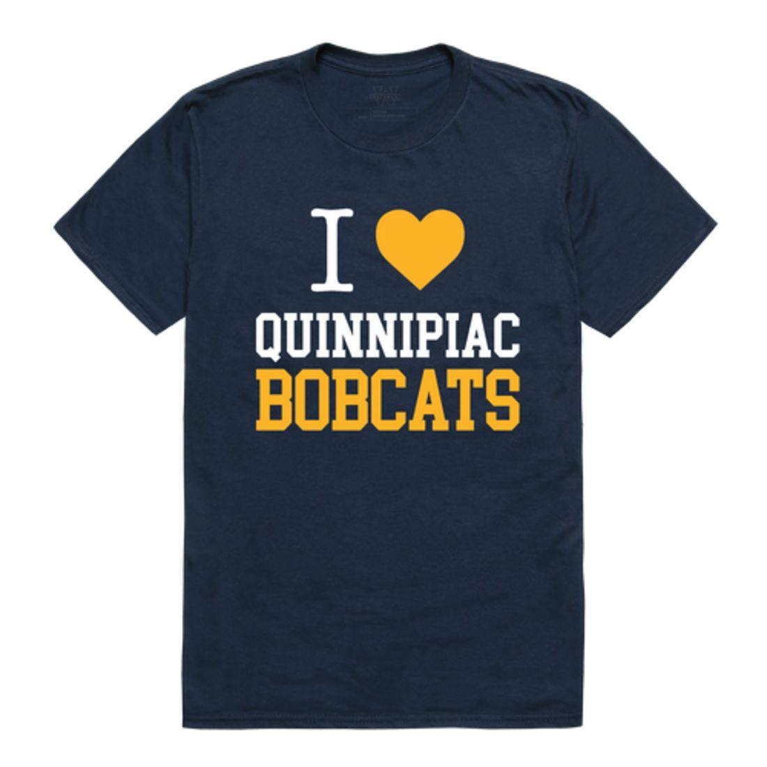 I Love QU Quinnipiac University Bobcats T-Shirt-Campus-Wardrobe