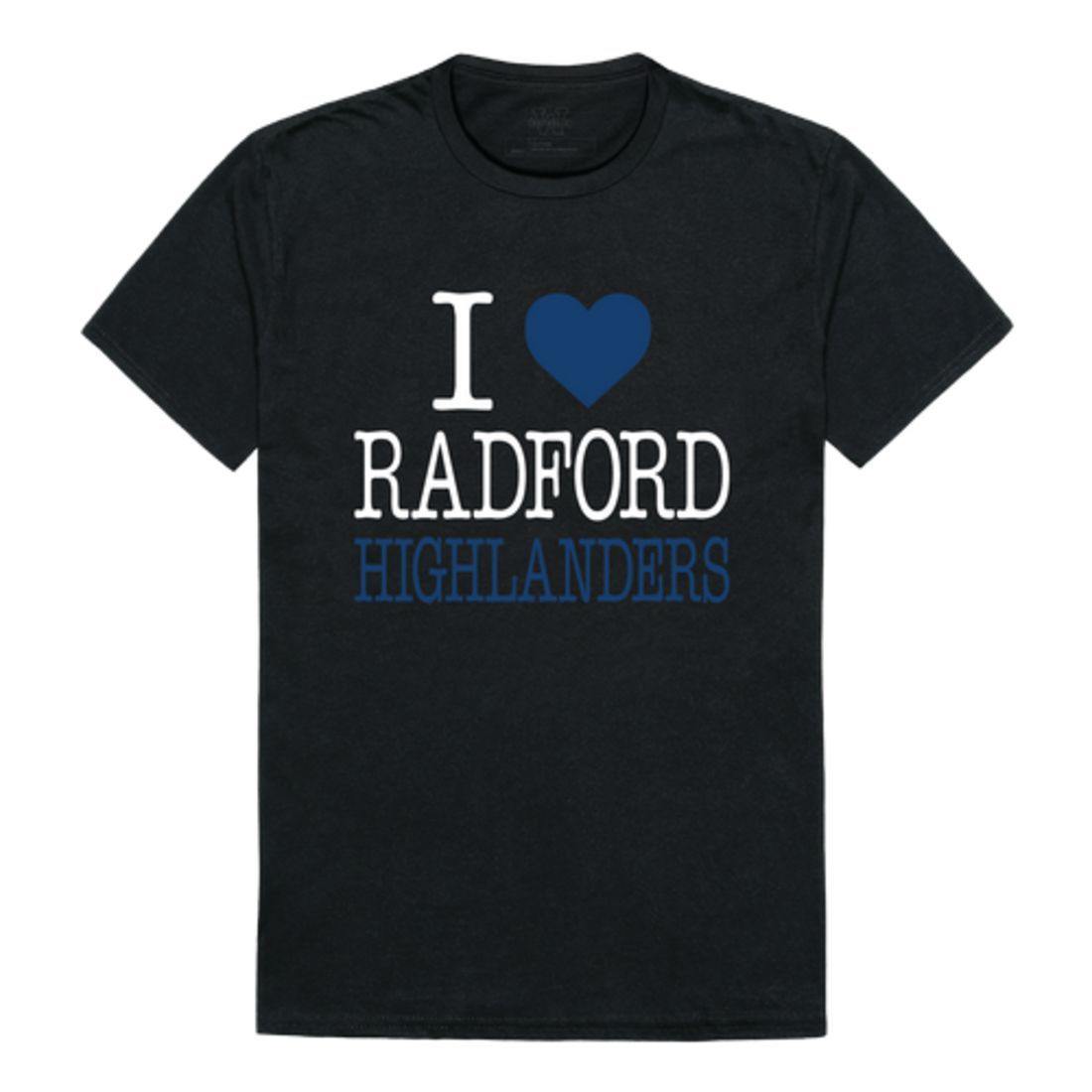 I Love Radford University Highlanders T-Shirt-Campus-Wardrobe
