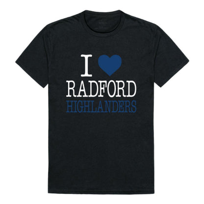 I Love Radford University Highlanders T-Shirt-Campus-Wardrobe