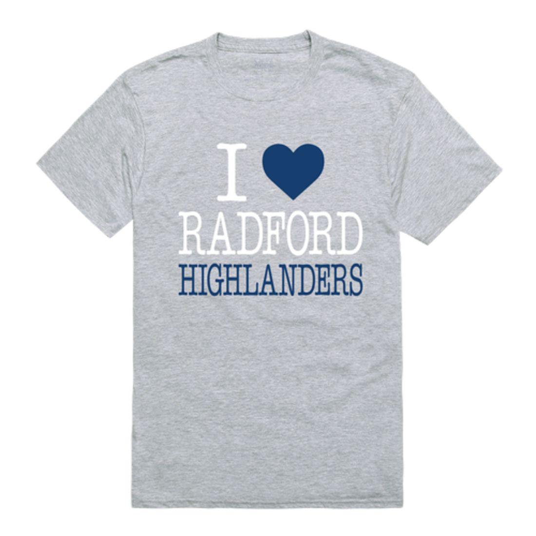 I Love Radford University Highlanders T-Shirt-Campus-Wardrobe