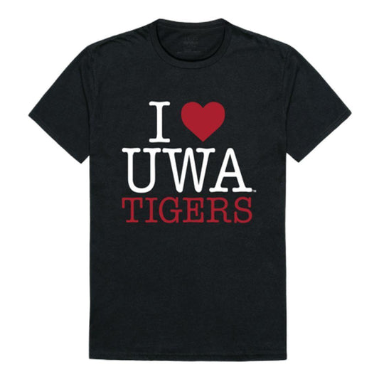 I Love UWA University of West Alabama Tigers T-Shirt-Campus-Wardrobe