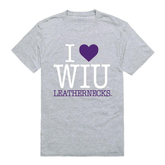 Mouseover Image, I Love WIU Western Illinois University Leathernecks T-Shirt-Campus-Wardrobe