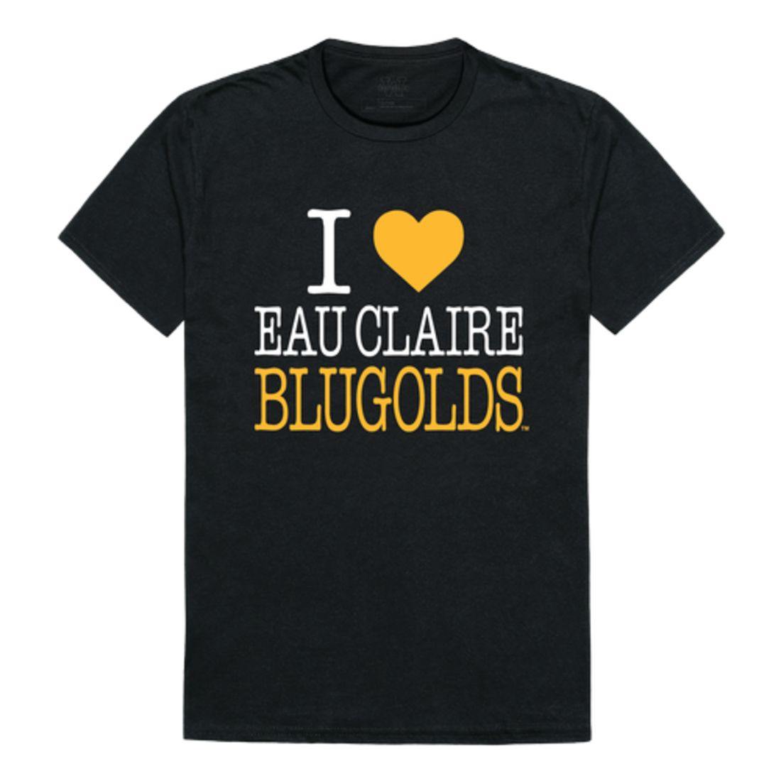 I Love UWEC University of Wisconsin-Eau Claire Blugolds T-Shirt-Campus-Wardrobe