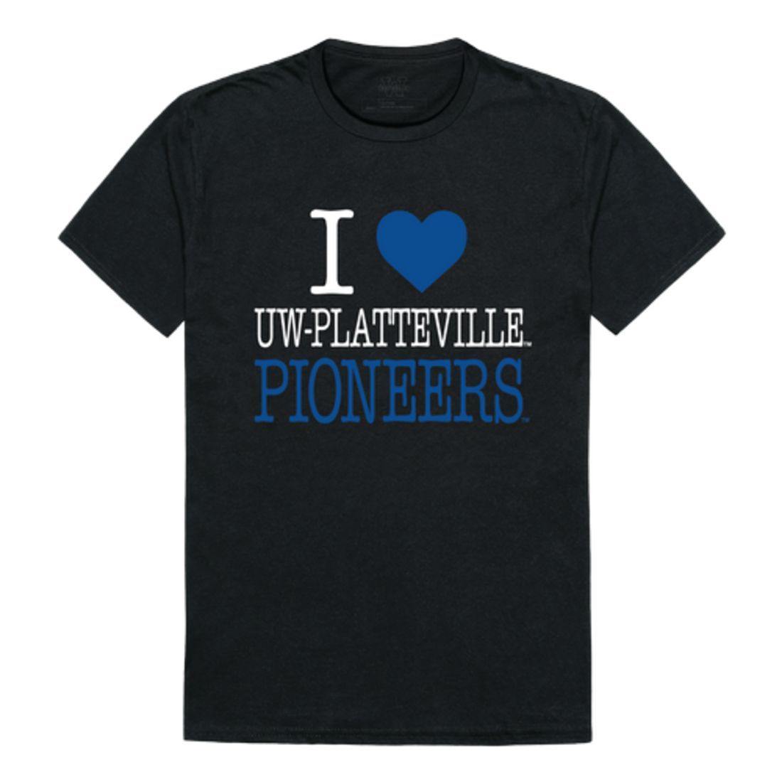 I Love UW University of Wisconsin Platteville Pioneers T-Shirt-Campus-Wardrobe